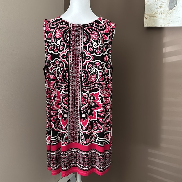Avenue Pink and Blue Paisley Tunic Tank Top - Picture 2 of 2
